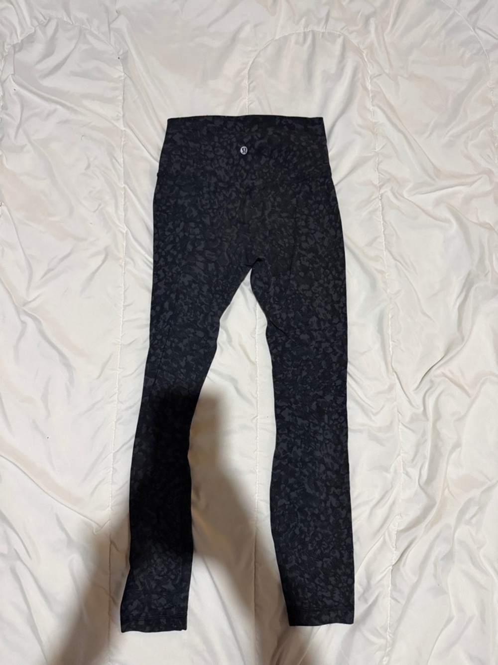 lululemon athletica Black and Charcoal Textured Leggings